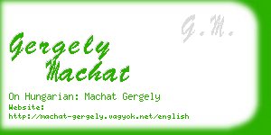 gergely machat business card